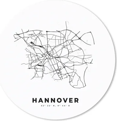 Produktbild von MuchoWow® Mauspad Mousepad Karte - Hannover - Schwarz-Weiß - Stadtplan 40x40 cm - Mousepads - Maus Mat - Pad - Mausunterlage - Schreibtisch Accessoires