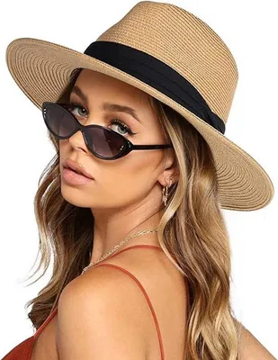 Immagine prodotto di Cappello di paglia estivo a tesa larga per donna e uomo