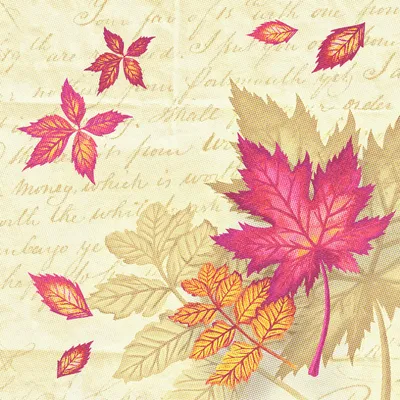 Produktbild von PAPSTAR Servietten 1/4-Falz, 40x40 cm, "Autumn Colours", ROYAL Collection | Folie (50 Stück)