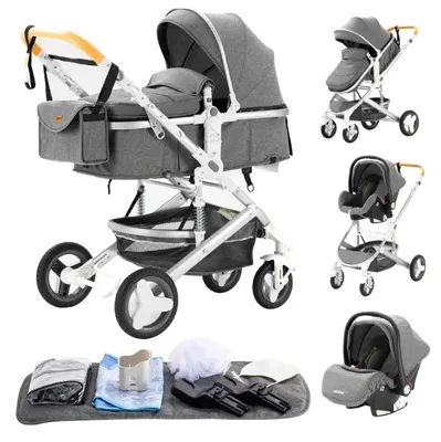 Produktbild von Babyschale, 3-in-1 Design, Stoßdämpfungssystem, H530 Grau