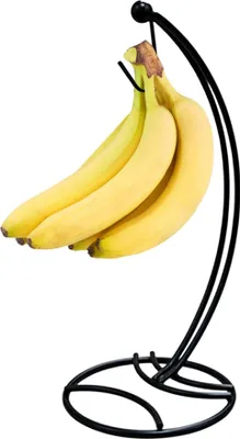 Immagine prodotto di Supporto per banane in metallo nero - Portafrutta per cucina
