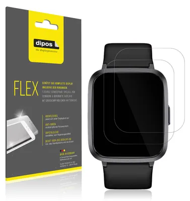 Produktbild von 2x Schutzfolie für LETSACTIV ID205U Smartwatch Folie, 100% Displayabdeckung, dipos Flex
