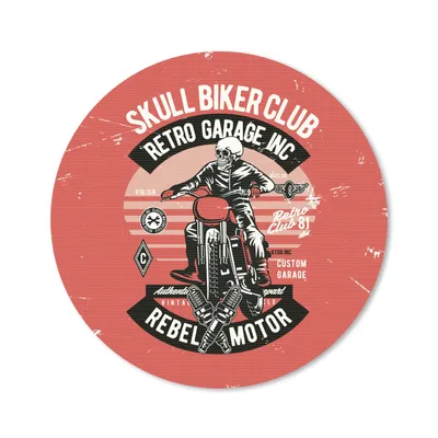 Produktbild von MuchoWow® Mauspad Mousepad Motorrad - Skelett - Retro 30x30 cm - Mousepads - Maus Mat - Pad - Mausunterlage - Tischunterlage - Schreibtischmatten