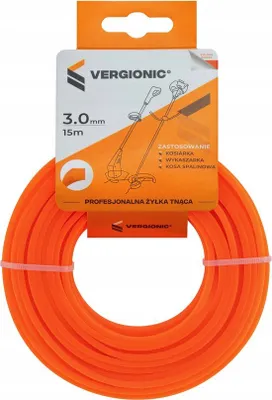 Produktbild von Freischneiderfaden - Rasentrimmerfaden - Schneidfaden - 15 Meter - Orange - 3,0 mm - Quadratisch - Extra stabil - Fadenspule - Ohne Freischneider - Trimmerfaden - Trimmerfaden - Mähfaden - Kantenmäher - Mähfaden