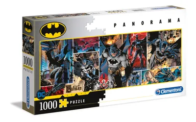 Zdjęcie produktu dla Clementoni 39574 - Puzzle panoramiczne DC Comics, Batman - 1000 płytek