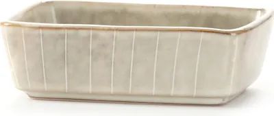 Zdjęcie produktu dla Ceramiczna kwadratowa miska Calma 12 × 8,5 × 4 cm, kremowo-szara
