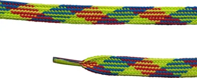 Produktbild von Schnürsenkel - rot-grün-blau - ca. 110 x 1,5 cm - Schuhband
