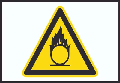 Produktbild von Vorsicht Brandfördernde Stoffe Symbol Schild A6 (105x148mm)