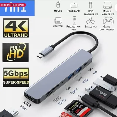Produktbild von USB-C-Hub-Ethernet-Multiport-Adapter für MacBook Pro/Air, iPad Pro und Laptop