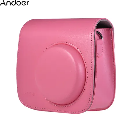 Zdjęcie produktu dla Etui na aparat Andoerpoliuretan z paskiem na ramię do aparatów Fujifilm Instax Mini 9/8/8+ / 8s w kolorze różowym flamingo