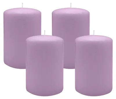 Produktbild von Flachkopf-Stumpenkerzen Mittelflieder 120 x Ø 50 mm, 4 Stück