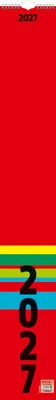 Produktbild von BRUNNEN Streifenkalender 2027 | 130×910 mm, rot