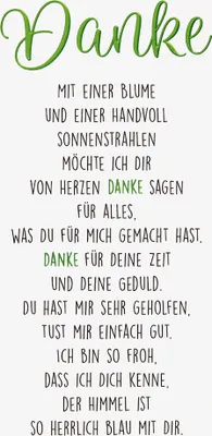 Produktbild von Danke - Grusskarte im Format 11,5 x 17 cm mit Briefumschlag