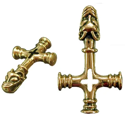 Produktbild von Isländischer Wolfskreuz Bronze Anhänger Schmuck - Kreuze - 50x30mm