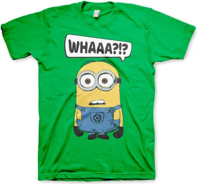 Produktbild von Minions - Whaaa?!? T-Shirt - XX-Large - Green