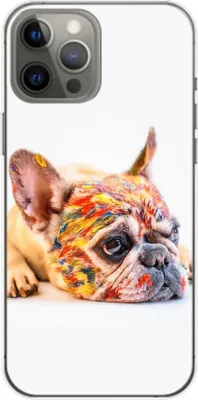 Produktbild von König Design Hülle kompatibel mit Apple iPhone 14 Plus Kunststoff Soft Handyhülle - Handy Case Bulldogge Bunt