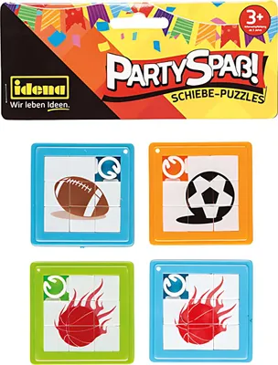 Produktbild von IDENA Idena Partyspaß Schiebepuzzles 4 Stück, ab 3 Jahren