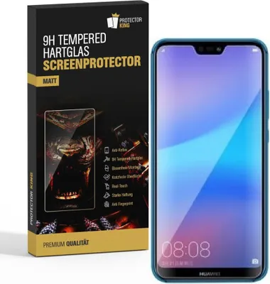 Produktbild von 2x 9H Hartglas für Huawei P20 Lite Schutzglas Panzerfolie Displayschutzfolie MATT Panzerglas Schutzfolie