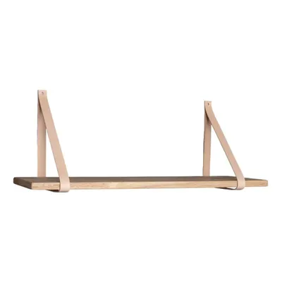 Image de House Nordic Étagère avec lanières de cuir Violet Naturel