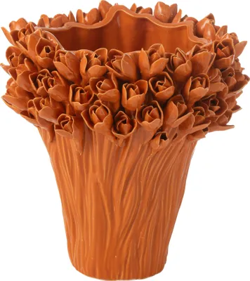 Produktbild von J-Line Vase Ambrosia Keramik Orange Medium