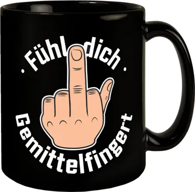 Produktbild von Mittelfinger KaffeeTasse - Fühl dich gemittelfingert