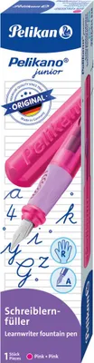Produktbild von Schulfüller Pelikano junior - Feder A pink Faltschachtel. Packung mit 10 Stück