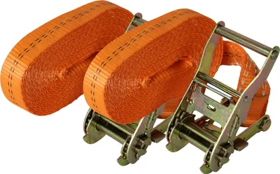 Produktbild von 2x Profi Ratschen Spanngurt Spanngurte Zurrgurt 1-tlg 6m 2t 2to 2000kg ORANGE