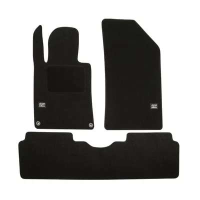 Image de Logo Tapis De Sol Noir Velours Sur Mesure Pour Peugeot 508 2010-2018 3pcs, Base Antidérapante, Tapis conducteur renforcé