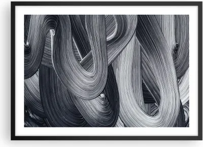 Produktbild von Gerahmtes Poster - Schwarzer Rahmen - Farbe Pinsel Schwarz - 70x50 cm - Wand Bild - Wanddeko - Wandbilder - Kunstposter - Wandposter - Bilderrahmen - Bilder - Kunstdruck - P2BAA70x50-5024