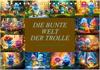 Produktbild von Die bunte Welt der Trolle (Tischkalender 2025 DIN A5 quer), CALVENDO Monatskalender