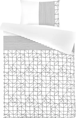 Produktbild von Bettwäsche Kennedy 100-FR Schwarz 220cm x 240cm / 65cm x 65cm (2 Stk.)