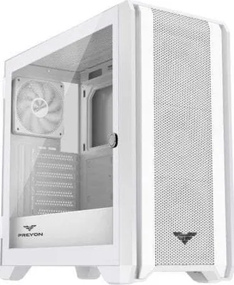 Produktbild von PREYON Nest Windy-Gehäuse Weiß, Ideal für den Bau von Gaming- und professionellen Computersets, Unterstützt ATX-, Micro-ATX- und Mini-ITX-Motherboards