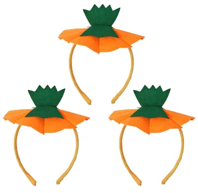 Zdjęcie produktu dla Opaski do włosów z motywem dyni na Halloween - zestaw 3 sztuk
