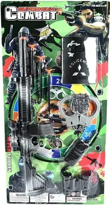 Produktbild von Polizei Spielset mit Zubehör - Pistole mit Pfeilen & Handschellen - Actionreiches Rollenspiel