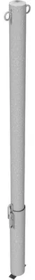 Produktbild von Schake Absperrpfosten herausnehmbar für Vorhängeschloss aus Stahlrohr verzinkt Ø60x2,5mm mit Stahlkappe 900mm Überflur mit 2 Ösen