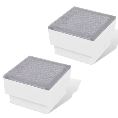 Zdjęcie produktu dla vidaXL 2 x LED wpuszczana lampa podłogowa 100 x 100 x 68 mm