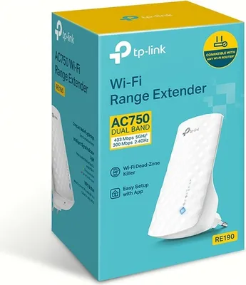 Obrázok produktu pre Dvojpásmový opakovač siete WLAN TP-Link AC750