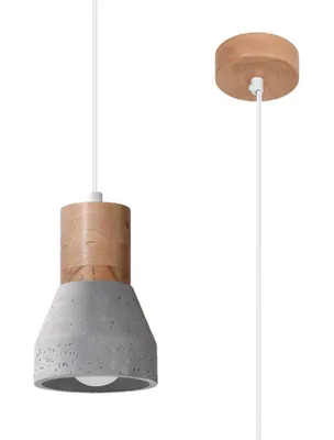 Produktbild von Hängeleuchte QUBIC grau 1xE27 15W Beton 120x10x10cm Sollux Lighting
