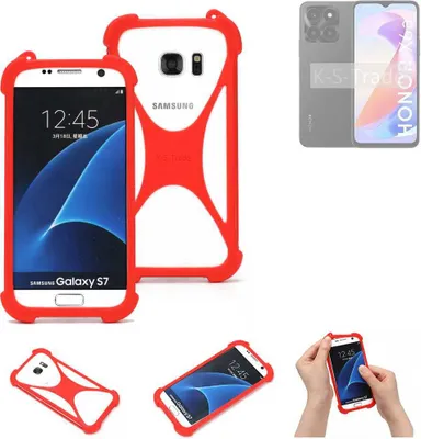 Produktbild von K-S-Trade Handy-Hülle kompatibel mit Honor X6a Schutz-Hülle Bumper Silikon Schutz Hülle Cover Case Silikoncase Silikonbumper TPU Softcase