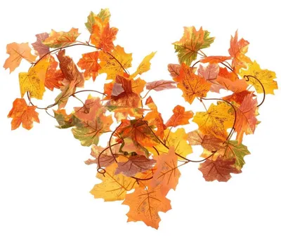 Productafbeelding van Kunststof esdoornbladeren, klimplant, 2,4 meter, herfstguirlande, decoratie, voor binnen en buiten