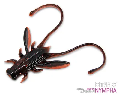 Productafbeelding van DELPHIN Kunstaas Delphin B! Stinx NYMPHA / 20 stuks. 2,5 cm / MOERKLEURIG