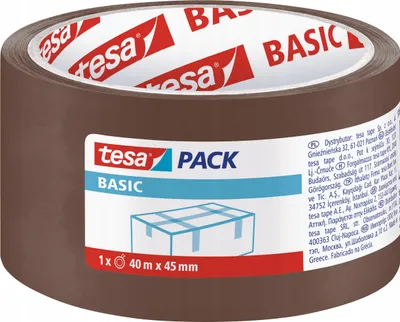 Zdjęcie produktu dla Taśma pakowa Tesa Basic brązowa 40mx45mm