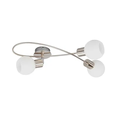 Produktbild von Lindby Deckenlampe Elaina, 50 cm, 3-flg., nickel, Glas, E14