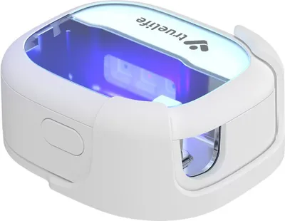 A white electronic device with a transparent blue top, displaying the brand name 'TrueLife'.