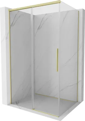 Immagine prodotto di Mexen Rox cabina doccia scorrevole 130 x 120 cm, trasparente, oro spazzolato - 8C2-130-120-55-00