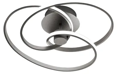 Produktbild von Diva P/P Titanium Deckenleuchte – 42 W, 3000 K, 1800 lm LED-Deckenleuchte aus Aluminium und opalfarbenem Silikon, dimmbar mit Phasenanschnitt – Gealuce