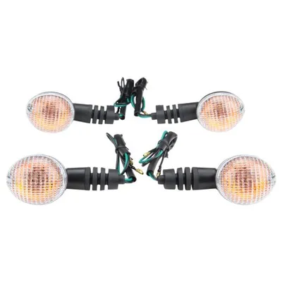 Produktbild von Blinker Set vorne hinten 12V oval klar für Motorrad Enduro Roller Moped