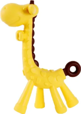 Produktbild von Silikon-Beißring Giraffe gelb und braun / Bocioland