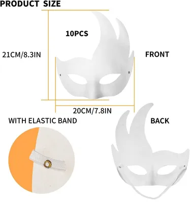 10 Stück Papiermasken für DIY, Ansicht 8 von 8