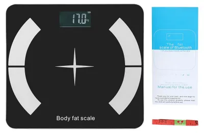 Image de Pèse-personne Bluetooth avec mesure de la graisse corporelle, écran LCD, pèse-personne numérique avec application pour smartphone